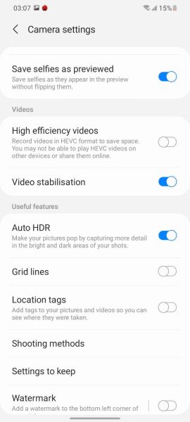 سیستم عامل گلکسی M22 10