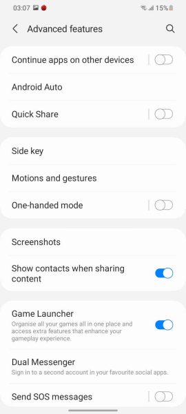 سیستم عامل گلکسی M22 9