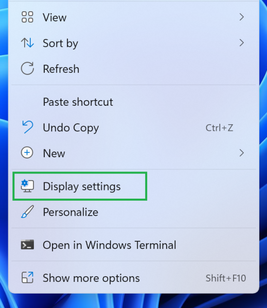 چرخاندن صفحه در ویندوز یازده از طریق تنظیمات