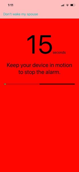 Motion Alarm Clock