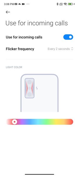 تنظیمات LED light settings