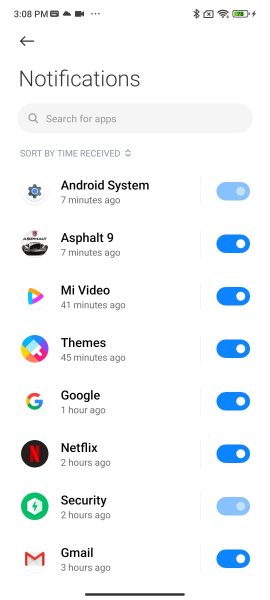تنظیمات LED light settings