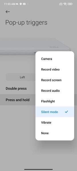 تنظیمات Pop-up trigger settings