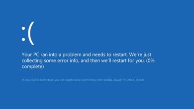 مشکل Kernel Security Check Failure
