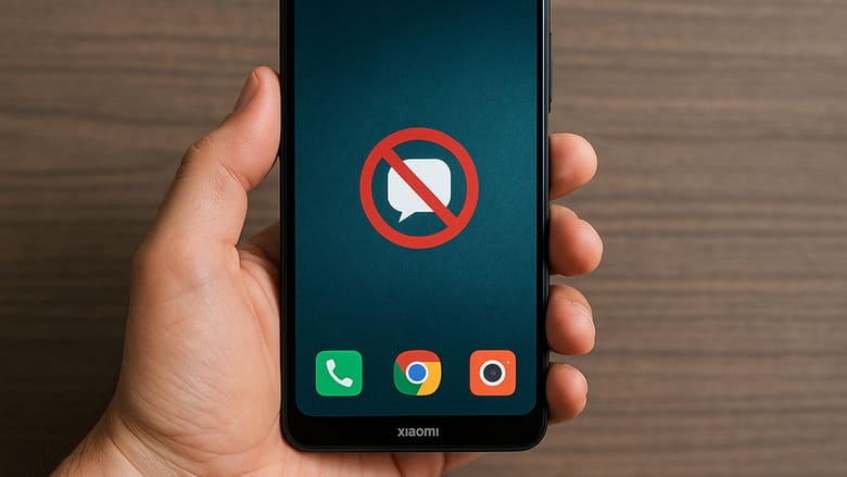 رفع مشکل حذف شدن آیکون پیام در گوشی شیائومی
